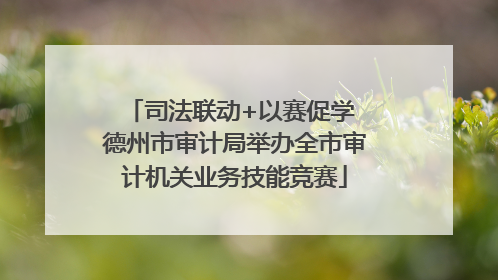 司法联动+以赛促学 德州市审计局举办全市审计机关业务技能竞赛