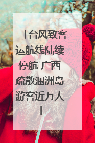台风致客运航线陆续停航 广西疏散涠洲岛游客近万人