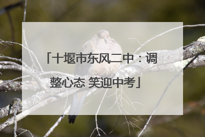十堰市东风二中：调整心态 笑迎中考