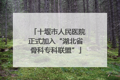 十堰市人民医院正式加入“湖北省骨科专科联盟”