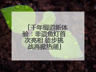 千年蜀道新体验：非遗鱼灯首次亮相 徒步挑战再掀热潮