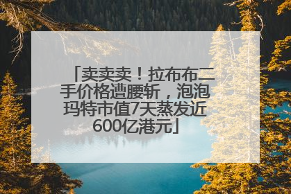 卖卖卖！拉布布二手价格遭腰斩，泡泡玛特市值7天蒸发近600亿港元