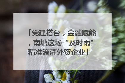 党建搭台，金融赋能，南塘这场“及时雨”精准滴灌外贸企业