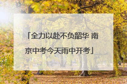 全力以赴不负韶华 南京中考今天雨中开考