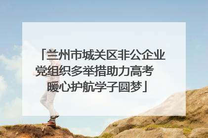 兰州市城关区非公企业党组织多举措助力高考 暖心护航学子圆梦