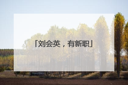 刘会英，有新职