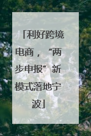 利好跨境电商，“两步申报”新模式落地宁波