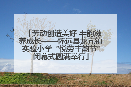 劳动创造美好 丰韵滋养成长——怀远县龙亢镇实验小学“悦劳丰韵节”闭幕式圆满举行