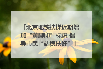 北京地铁扶梯近期增加“黄脚印”标识 倡导市民“站稳扶好”