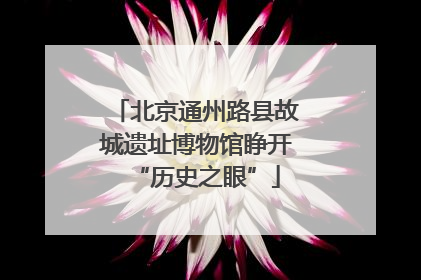 北京通州路县故城遗址博物馆睁开“历史之眼”