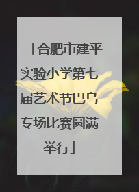 合肥市建平实验小学第七届艺术节巴乌专场比赛圆满举行