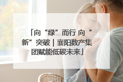 向“绿”而行 向“新”突破｜襄阳数产集团赋能低碳未来