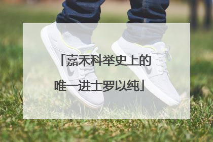 嘉禾科举史上的唯一进士罗以纯