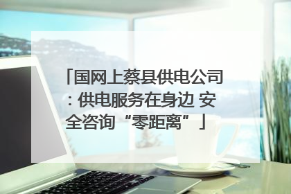 国网上蔡县供电公司：供电服务在身边 安全咨询“零距离”