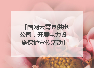 国网云霄县供电公司：开展电力设施保护宣传活动