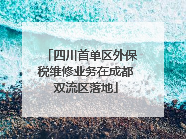 四川首单区外保税维修业务在成都双流区落地