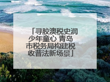 寻胶澳税史润少年童心 青岛市税务局构建税收普法新场景