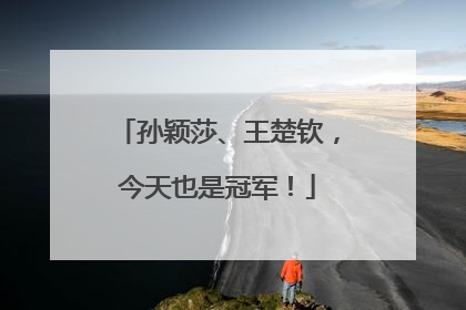 孙颖莎、王楚钦，今天也是冠军！