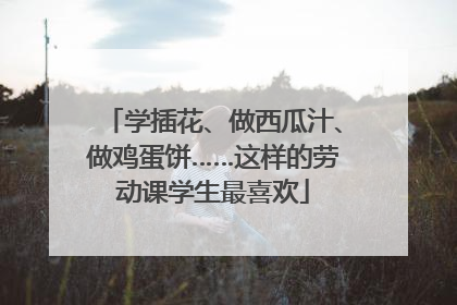 学插花、做西瓜汁、做鸡蛋饼……这样的劳动课学生最喜欢
