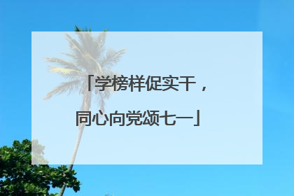 学榜样促实干，同心向党颂七一