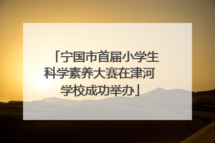 宁国市首届小学生科学素养大赛在津河学校成功举办
