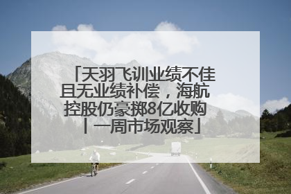 天羽飞训业绩不佳且无业绩补偿，海航控股仍豪掷8亿收购丨一周市场观察