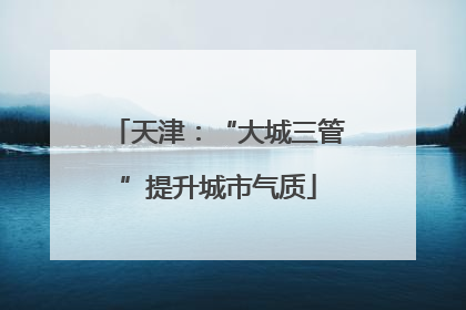 天津：“大城三管”提升城市气质
