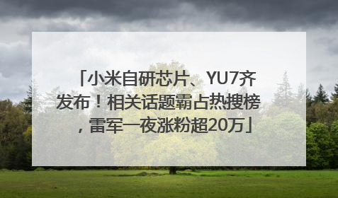 小米自研芯片、YU7齐发布！相关话题霸占热搜榜，雷军一夜涨粉超20万