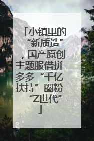 小镇里的“新质造”，国产原创主题服借拼多多“千亿扶持”圈粉“Z世代”