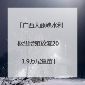 广西大藤峡水利枢纽增殖放流201.9万尾鱼苗