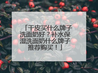 干皮买什么牌子洗面奶好？补水保湿洗面奶什么牌子推荐购买！