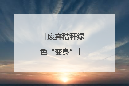 废弃秸秆绿色“变身”