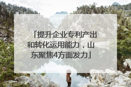 提升企业专利产出和转化运用能力，山东聚焦4方面发力