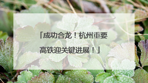 成功合龙！杭州重要高铁迎关键进展！
