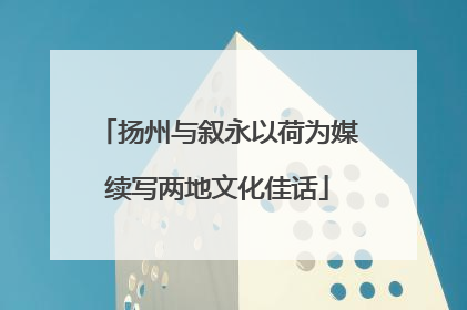 扬州与叙永以荷为媒续写两地文化佳话