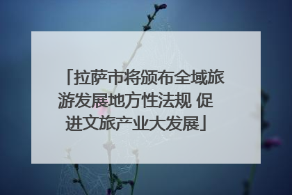 拉萨市将颁布全域旅游发展地方性法规 促进文旅产业大发展