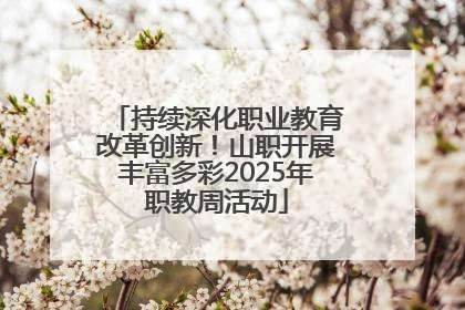 持续深化职业教育改革创新！山职开展丰富多彩2025年职教周活动