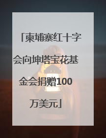 柬埔寨红十字会向坤塔宝花基金会捐赠100万美元