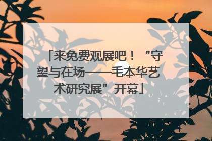 来免费观展吧！“守望与在场——毛本华艺术研究展”开幕