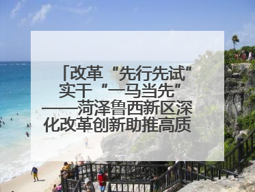 改革“先行先试” 实干“一马当先”——菏泽鲁西新区深化改革创新助推高质量发展纪实