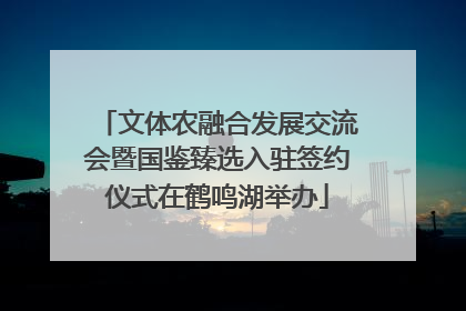 文体农融合发展交流会暨国鉴臻选入驻签约仪式在鹤鸣湖举办