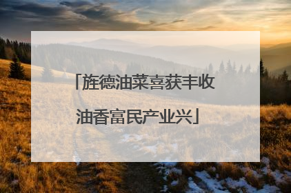 旌德油菜喜获丰收 油香富民产业兴