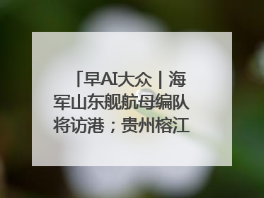 早AI大众｜海军山东舰航母编队将访港；贵州榕江已撤离转移群众超4万人