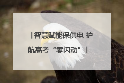 智慧赋能保供电 护航高考“零闪动”