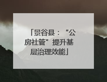景谷县：“公房社管”提升基层治理效能