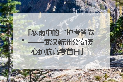 暴雨中的“护考答卷”——武汉新洲公安暖心护航高考首日