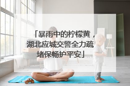 暴雨中的柠檬黄，湖北应城交警全力疏堵保畅护平安