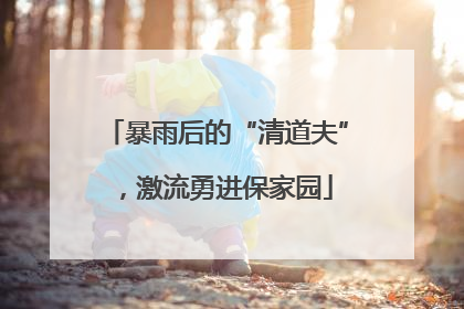 暴雨后的“清道夫”，激流勇进保家园