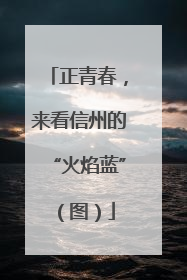正青春，来看信州的“火焰蓝”（图）