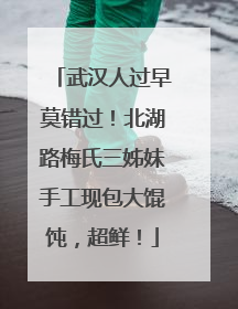 武汉人过早莫错过！北湖路梅氏三姊妹手工现包大馄饨，超鲜！